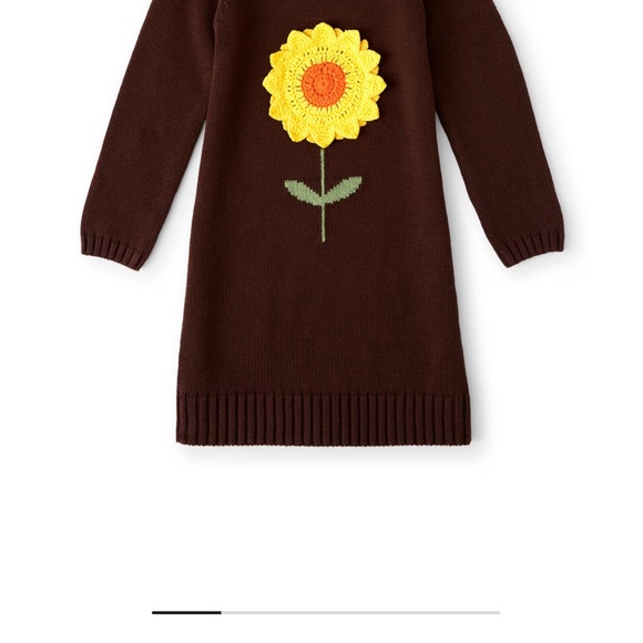 Gymboree Purple Knit Dress with Sunflower Design - Picture 3 of 11